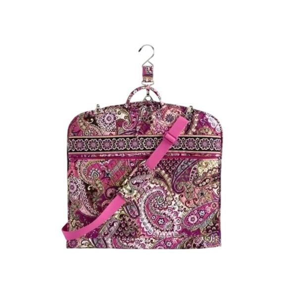 Vera Bradley Very Berry Duffel Weekender and Garment Set Retired Pattern Pink - Picture 12 of 15